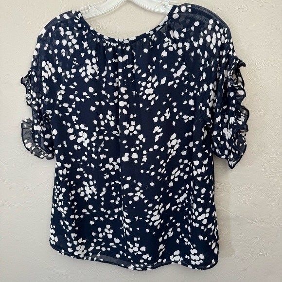 Madewell Chiffon Ruffle sleeve button front Blouse - Picture 5 of 5